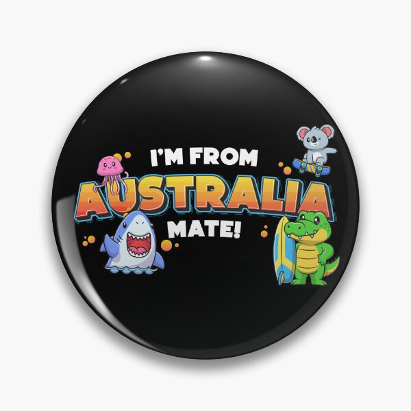 Item preview, I’m From Australia Mate – Cute Aussie Animals Kids Design | Shark, Koala, Crocodile (on dark colours) designed and sold by messy-nessie.