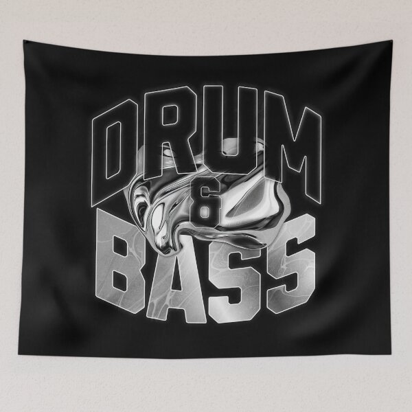 Item preview, DRUM AND BASS  - Y2K Monochrome (grey) designed and sold by Discothreadz.