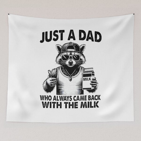Item preview,  Just a Dad Who Always Came Back With the Milk  designed and sold by H3ll-Ash-Studio.