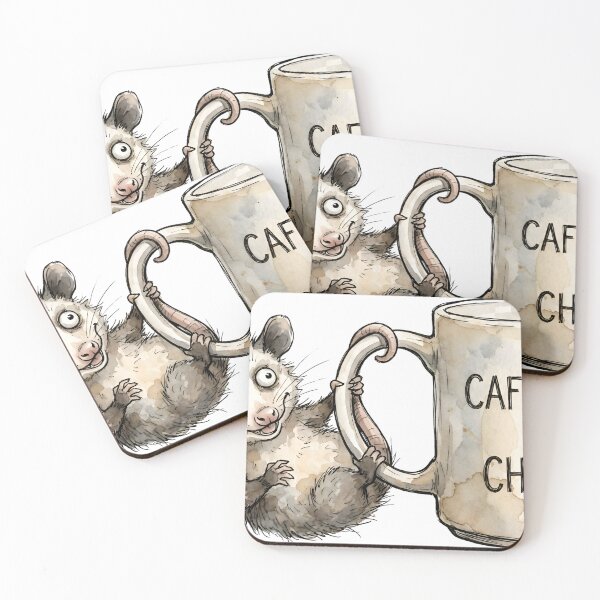 Item preview, Caffeine Trash Panda designed and sold by AnnonasArt.