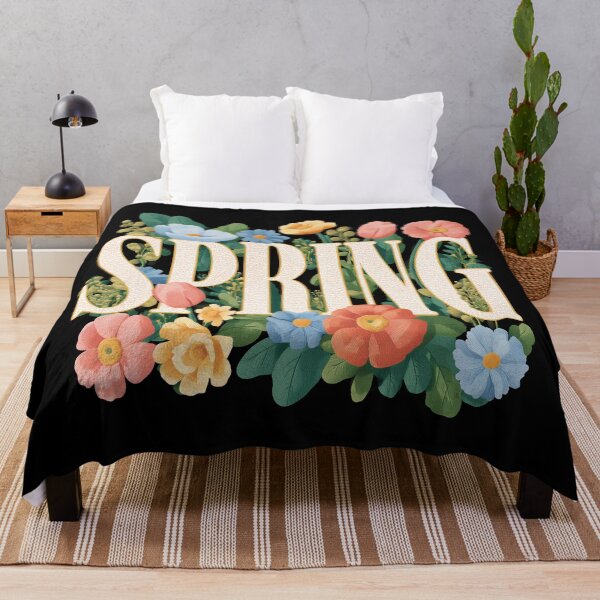 Item preview, Bold Spring Bloom on Black designed and sold by BobaBunny76.