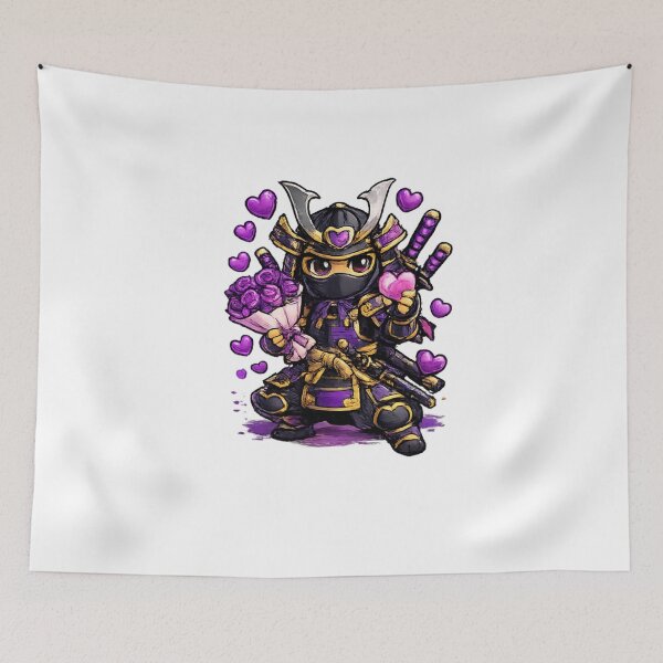 Item preview, Romance Samurai – Purple & Gold Valentine Warrior designed and sold by MACodDesigns.