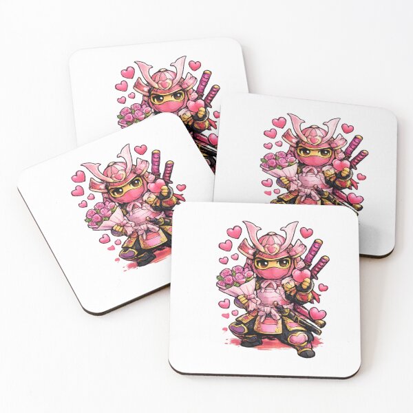 Item preview, Romance Samurai – Pink Valentine Chibi Warrior designed and sold by MACodDesigns.