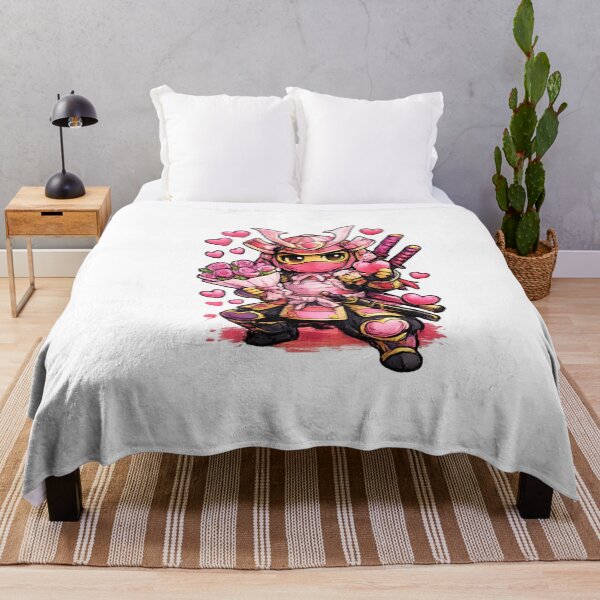 Item preview, Romance Samurai – Pink Valentine Chibi Warrior designed and sold by MACodDesigns.