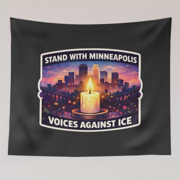 Item preview, Minneapolis Anti-ICE Protest Poster Print designed and sold by PinUpPizzazz.