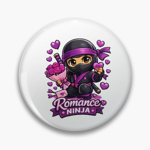 Item preview, Romance Ninja – Purple Valentine Chibi Ninja designed and sold by MACodDesigns.