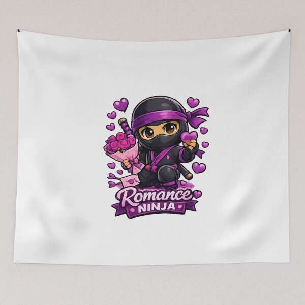 Item preview, Romance Ninja – Purple Valentine Chibi Ninja designed and sold by MACodDesigns.