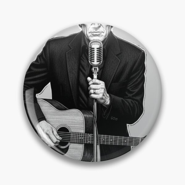 Item preview, The Man in Black – High-Fidelity Johnny Cash Inspired Outlaw Country Art designed and sold by Fallen Ink.