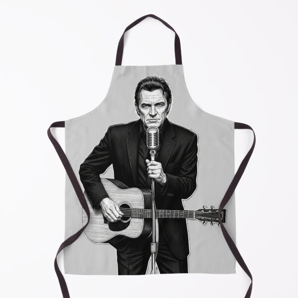 Item preview, The Man in Black – High-Fidelity Johnny Cash Inspired Outlaw Country Art designed and sold by Fallen Ink.
