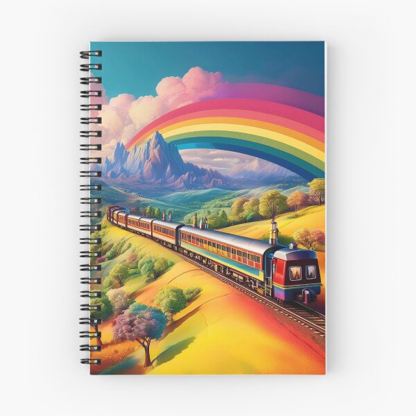 Item preview, Rainbow Train Through Dreamland Hills designed and sold by Luvahawb.