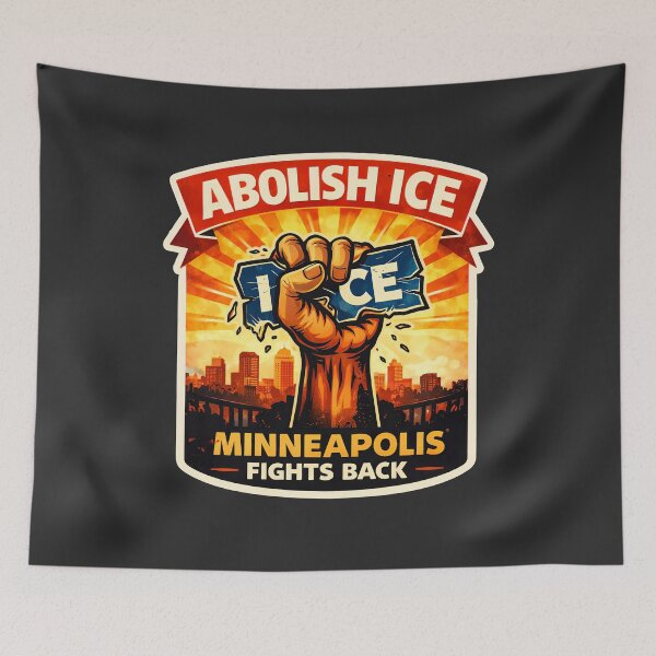 Item preview, Minneapolis Anti-ICE Protest Poster Print designed and sold by PinUpPizzazz.