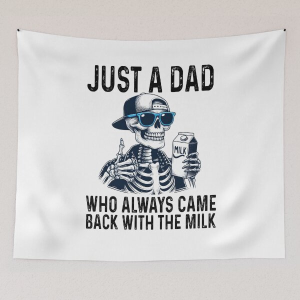Item preview, Just a Dad Who Always Came Back With the Milk designed and sold by H3ll-Ash-Studio.