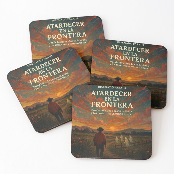 Item preview, Mystical Border Notebook – Sunset with Free Ghosts designed and sold by Anomaly 404 Error.