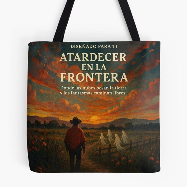 Item preview, Mystical Border Notebook – Sunset with Free Ghosts designed and sold by Anomaly 404 Error.