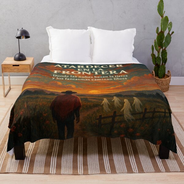 Item preview, Mystical Border Notebook – Sunset with Free Ghosts designed and sold by Anomaly 404 Error.