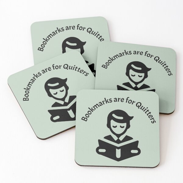 Item preview, Bookmarks are for Quitters Funny Bookworm designed and sold by Sachie's Studio.