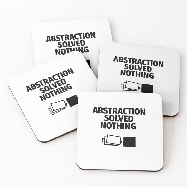 Item preview, Abstraction Solved Nothing – Senior Developer Humor Design designed and sold by techy-rrr.