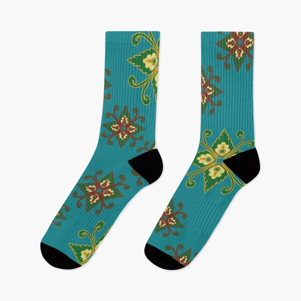 Item preview, Teal Harmony Floral Pattern designed and sold by OIL Pattern Design .