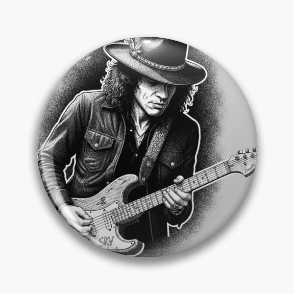 Item preview, Texas Blues Legend – High-Fidelity SRV Inspired Guitarist Illustration designed and sold by Fallen Ink.