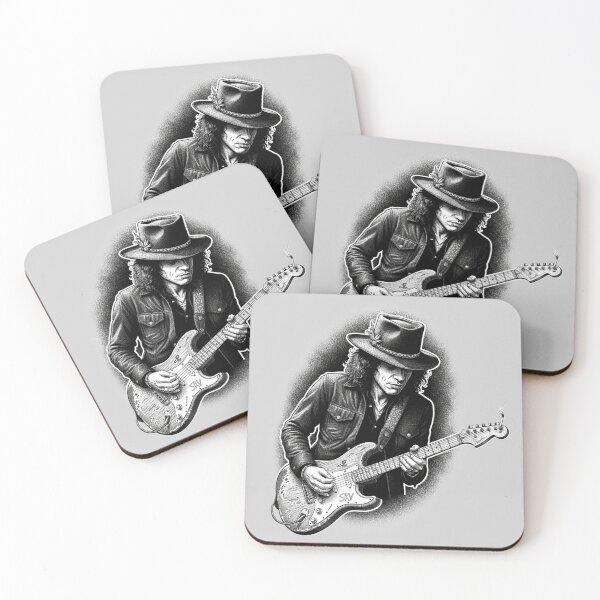 Item preview, Texas Blues Legend – High-Fidelity SRV Inspired Guitarist Illustration designed and sold by Fallen Ink.