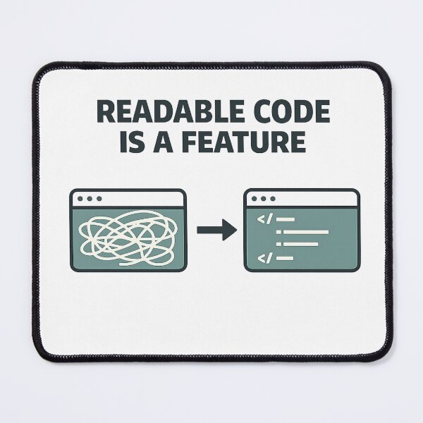 Item preview, Readable Code Is a Feature – Developer Design with Visual Metaphor designed and sold by techy-rrr.