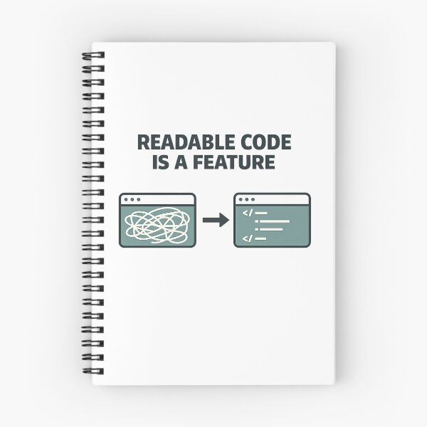 Item preview, Readable Code Is a Feature – Developer Design with Visual Metaphor designed and sold by techy-rrr.