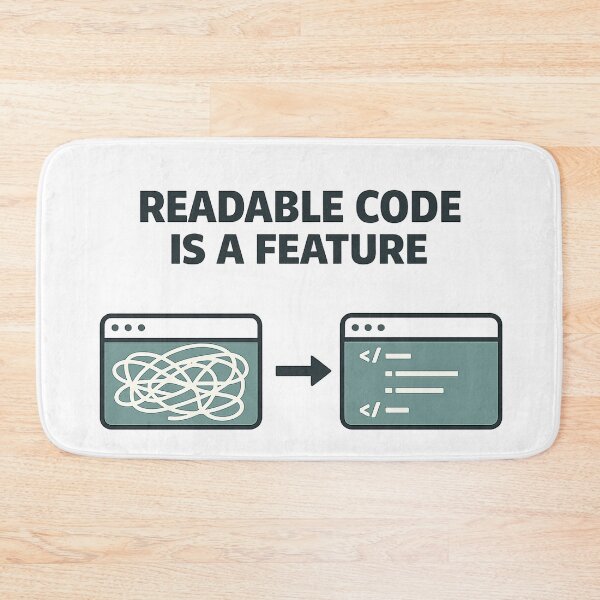Item preview, Readable Code Is a Feature – Developer Design with Visual Metaphor designed and sold by techy-rrr.