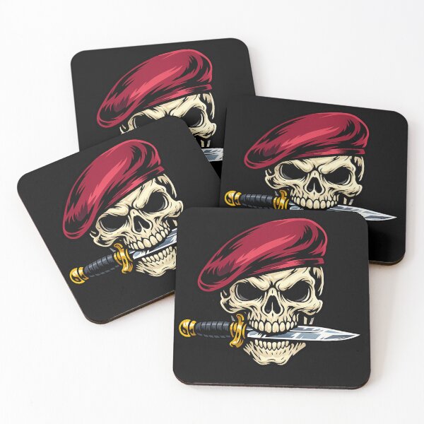 Item preview, Vibrant Skull with Maroon Beret and Dagger designed and sold by optimusprime39.