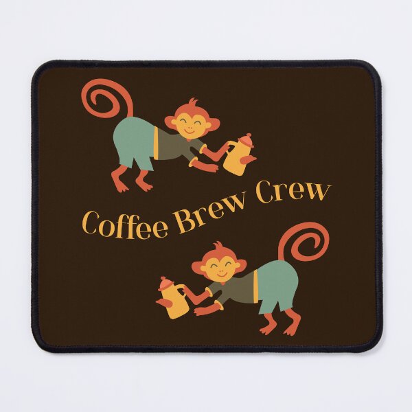 Item preview, Coffee Brew Crew Funny Monkey designed and sold by Sachie's Studio.
