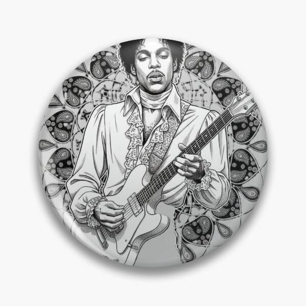 Item preview, Purple Majesty – High-Fidelity Prince Inspired Pop Funk Icon Art designed and sold by Fallen Ink.
