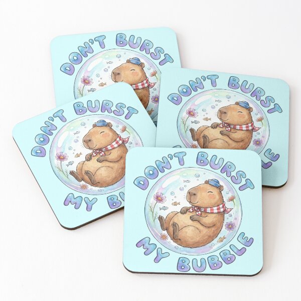 Item preview, Don't Burst My Bubble | Cute Sailor Capybara Pun Watercolor designed and sold by Pixeloom Store.