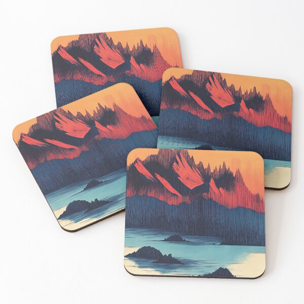 Item preview, Glitched Mountains Over Still Water designed and sold by RobotKiller128.
