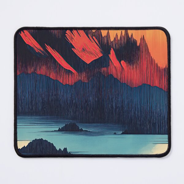 Item preview, Glitched Mountains Over Still Water designed and sold by RobotKiller128.