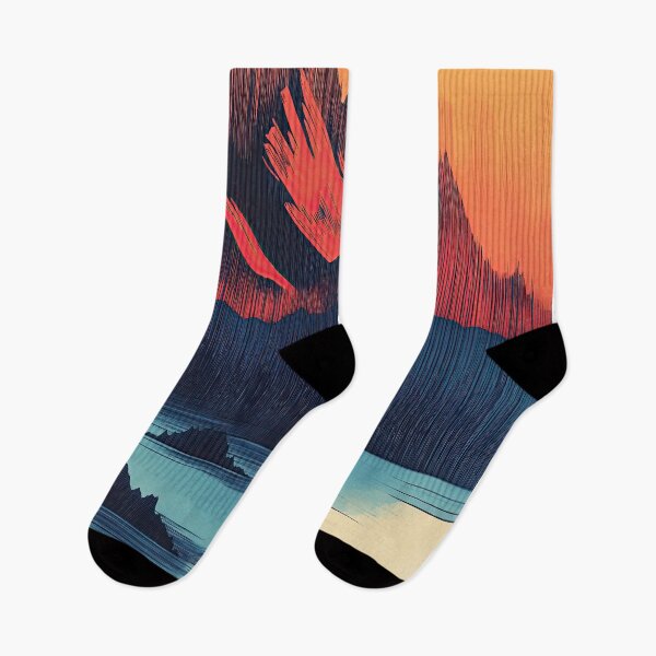 Item preview, Glitched Mountains Over Still Water designed and sold by RobotKiller128.