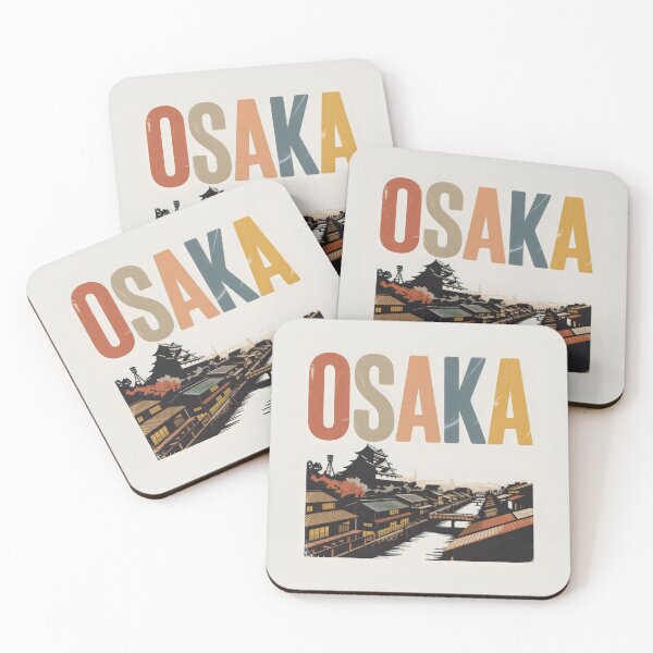 Item preview, Osaka Japan Vintage Travel Poster Retro Cityscape designed and sold by SplashTastic.