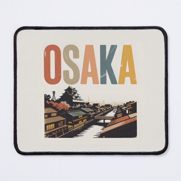 Item preview, Osaka Japan Vintage Travel Poster Retro Cityscape designed and sold by SplashTastic.