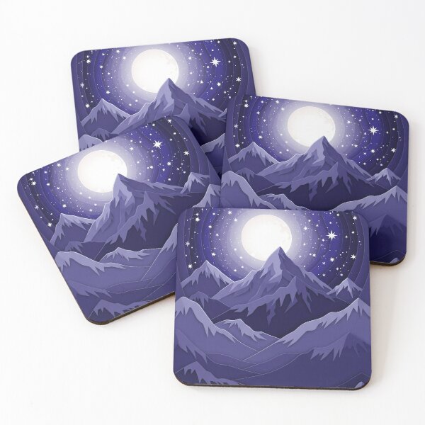 Item preview, Midnight Mountain Range - 3D Paper Cut Aesthetic Night Sky designed and sold by Paper & Pattern Co.