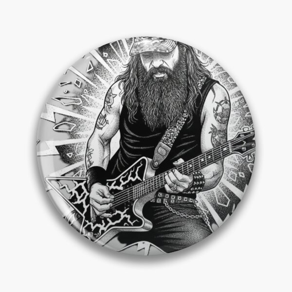 Item preview, Cowboy From Hell – High-Fidelity Dimebag Inspired Metal Guitarist Art designed and sold by Fallen Ink.