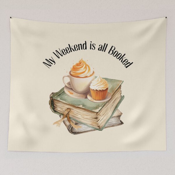 Item preview, My Weekend is All Booked Funny Bookworm designed and sold by Sachie's Studio.