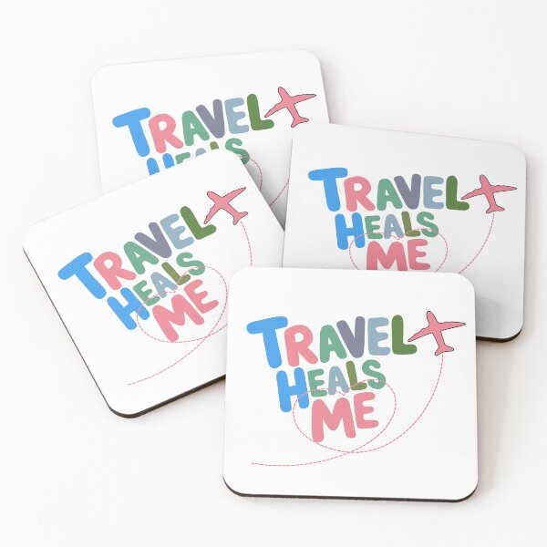 Item preview, Travel Heals Me – Cute Travel Quote with Airplane | Inspirational Travel Design designed and sold by PTMinimalShop.