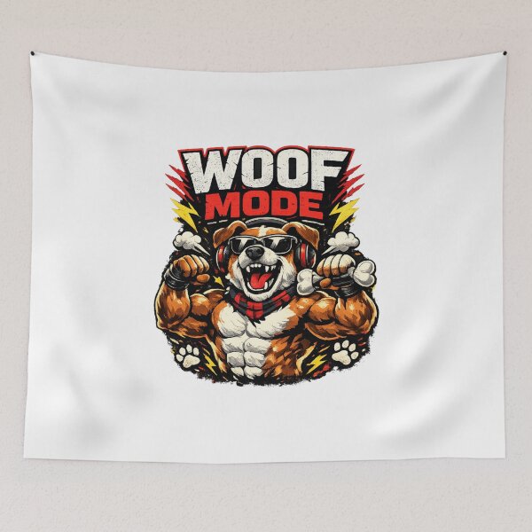 Item preview, Woof Mode On – Muscle Dog Gym Style designed and sold by mvm-shop.