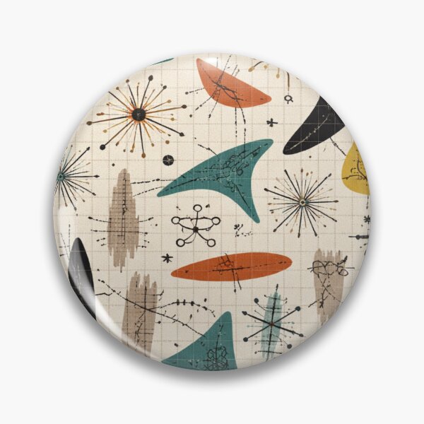 Item preview, 1950s Atomic Mid-Century Modern Seamless Pattern (AI Generated) designed and sold by Cleora Art .