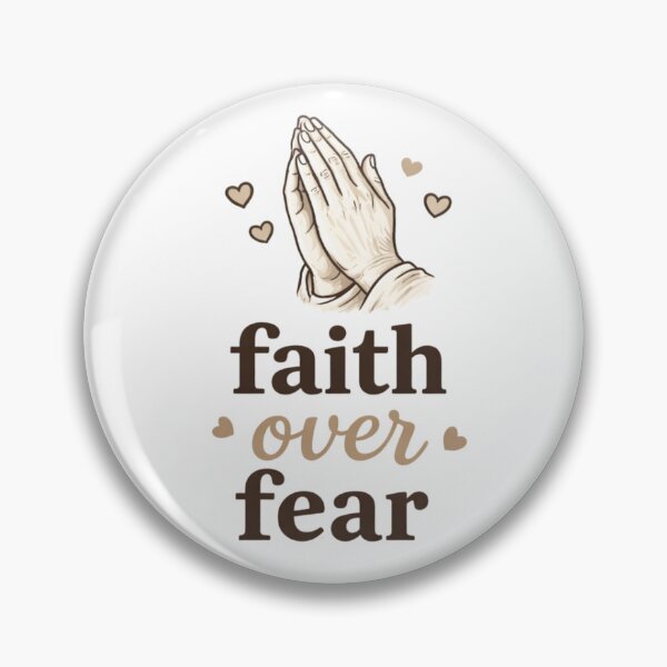 Item preview, Faith Over Fear Praying Hands – Christian Inspirational Typography Art designed and sold by Luvahawb.