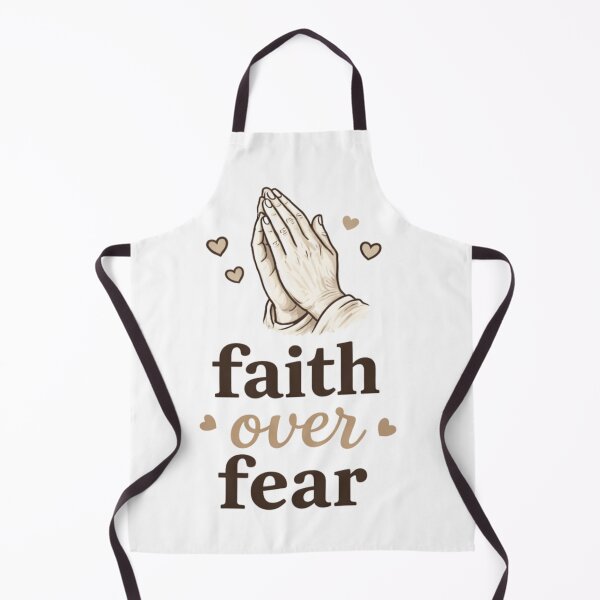 Item preview, Faith Over Fear Praying Hands – Christian Inspirational Typography Art designed and sold by Luvahawb.