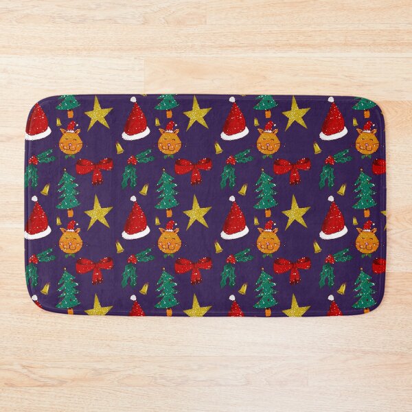 Item preview, Christmas cats, bows, trees, holly, stars and bells  designed and sold by skunkandpumpkin.
