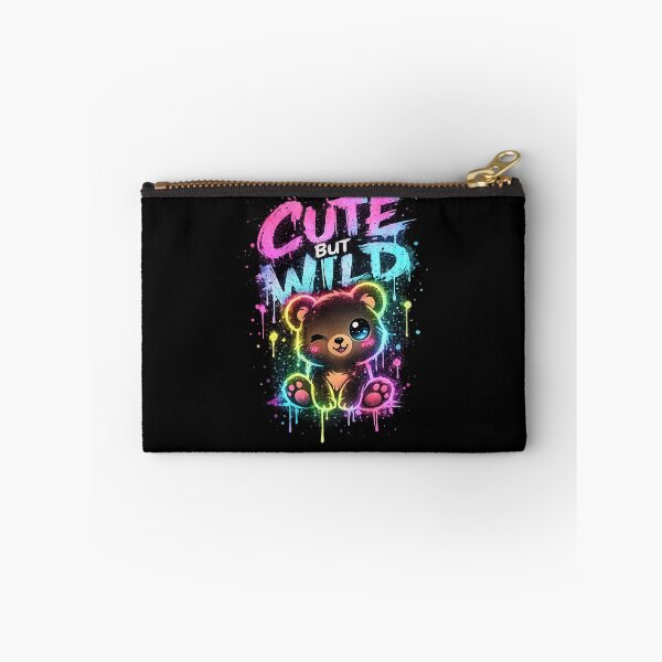 Item preview, Cute But Wild – Neon Graffiti Bear Art designed and sold by salehstore7.