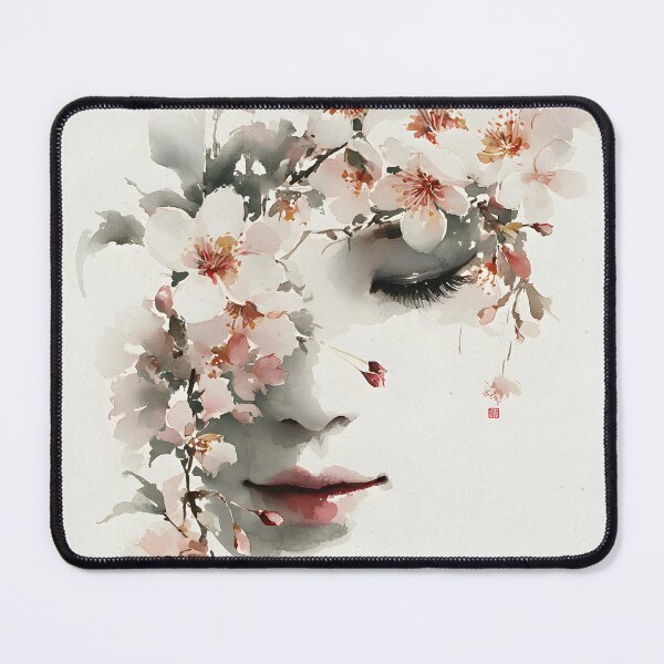Item preview, Blossom Muse | Aesthetic Floral Portrait Art designed and sold by FlowNestStudio.