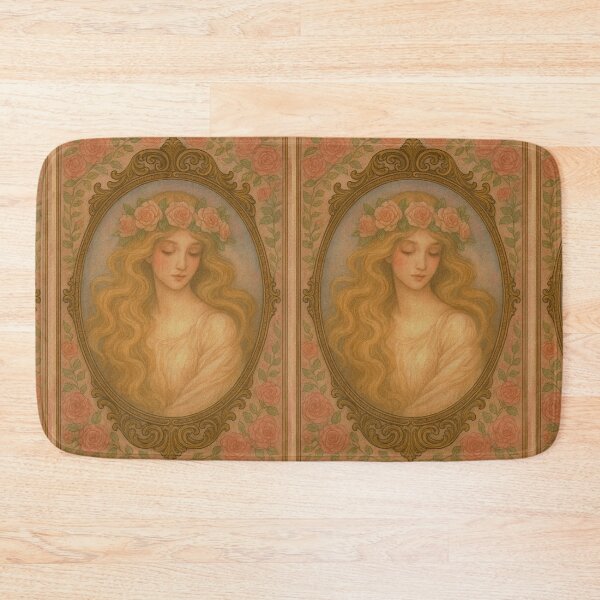 Item preview, Romantic Pre-Raphaelite Maiden – Vintage Floral Portrait designed and sold by LuxuryApparels.