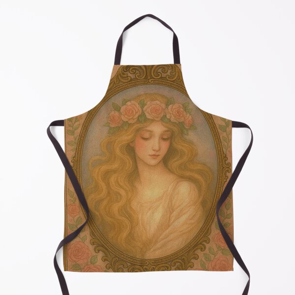 Item preview, Romantic Pre-Raphaelite Maiden – Vintage Floral Portrait designed and sold by LuxuryApparels.