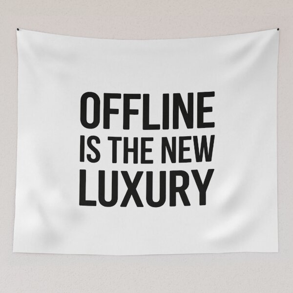 Item preview, Offline Is the New Luxury Funny Quote Design designed and sold by mvm-shop.